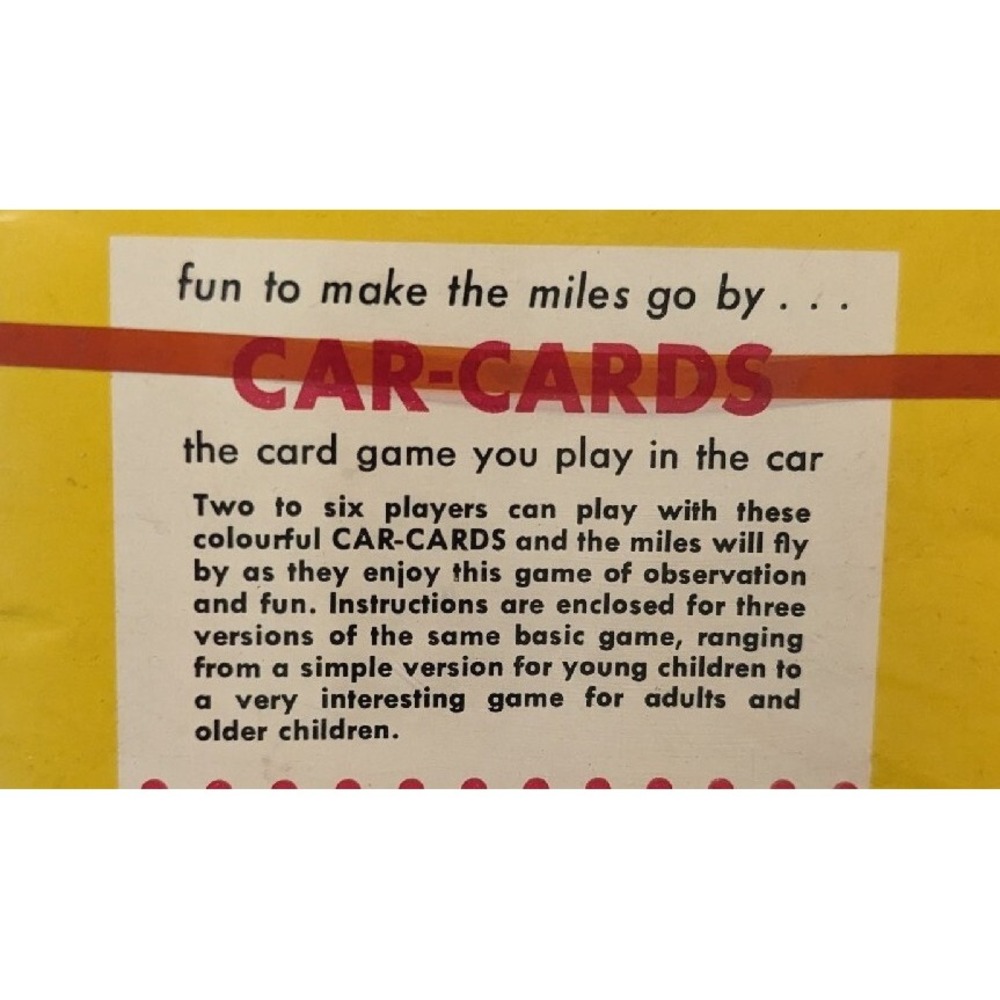 60s NOS Russell Cards Car Games Lithograph Deck Road Trip Ephemera Vtg Sealed Of - Picture 6 of 16
